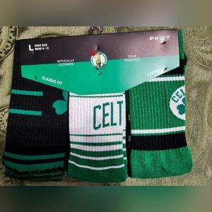 Brand New Boston Celtic Socks - Large, 3 pairs/pack